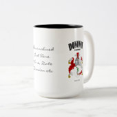 ドノバン家紋、翻訳、意味 ツートーンマグカップ (正面右)