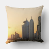 ドハ、カタールの上の日没装飾用クッション クッション (裏面)