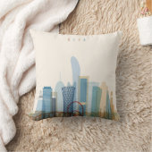 ドハ、カタール|都市スカイライン クッション (ブランケット)