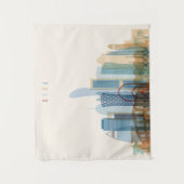 ドハ、カタール|都市スカイライン タペストリー (正面)