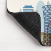 ドハ、カタール|都市スカイライン マウスパッド (コーナー)