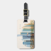 ドハ、カタール|都市スカイライン ラゲッジタグ (正面縦)