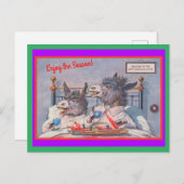 ドバおもしろいーキーズブレックファーストインベッドシーズンズグリーティング ポストカード (正面/裏面)