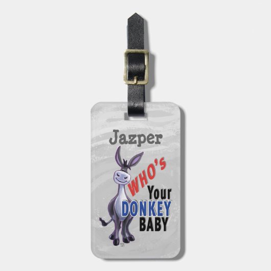 ドバおもしろいー、誰があなたのドバベビー ラゲッジタグ (正面縦)