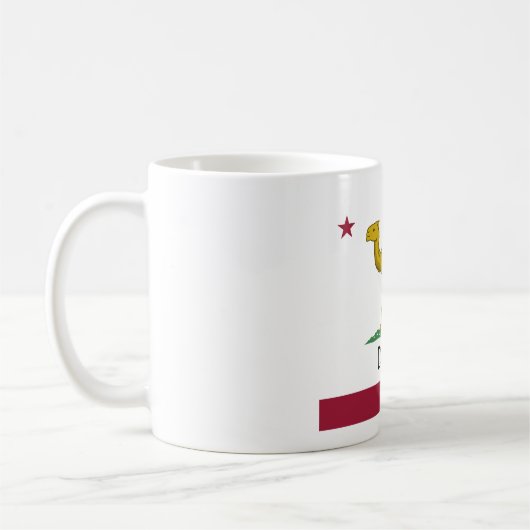 ドバイのおもしろいな旗 コーヒーマグカップ (左)