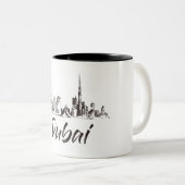 ドバイのスカイラインのマグ ツートーンマグカップ (正面右)