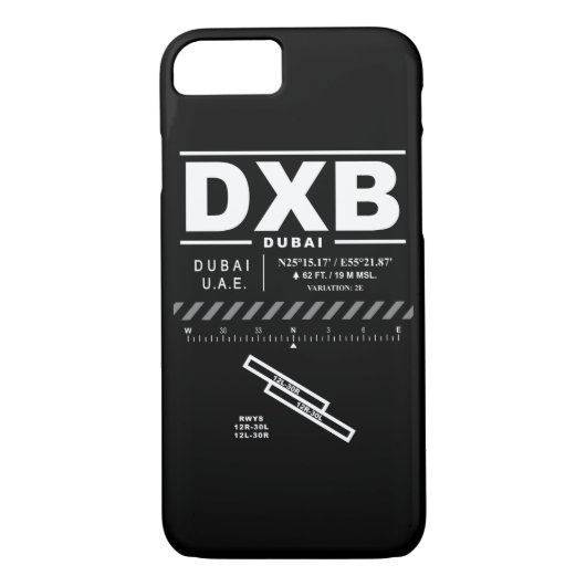 ドバイの国際空港DXBのiPhoneの場合 Case-Mate iPhoneケース (裏面)
