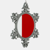 ドバイの旗 スノーフレークピューターオーナメント (左)