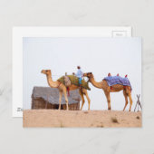 ドバイの砂漠 ポストカード (正面/裏面)