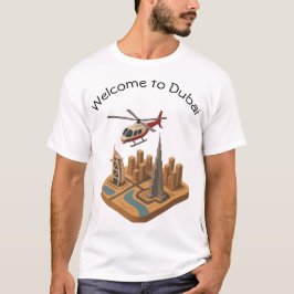 ドバイへようこそと題された旅行Tシャツのデザイン Tシャツ