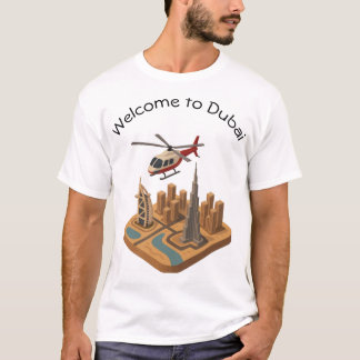 ドバイへようこそと題された旅行Tシャツのデザイン Tシャツ