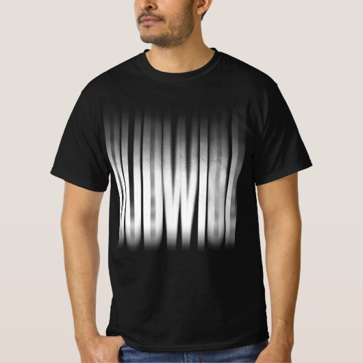 ドバイぼやけス効果タイポグラフィレゲエ Tシャツ (正面)