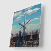 ドバイアラブ首長国連邦の記念品 スクエア壁時計 (傾斜)