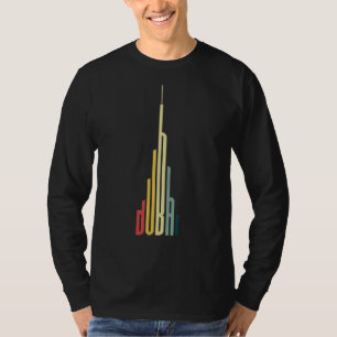 ドバイカッコいいブルジュカリファ超高層ビルヴィンテージロイヤルティ Tシャツ