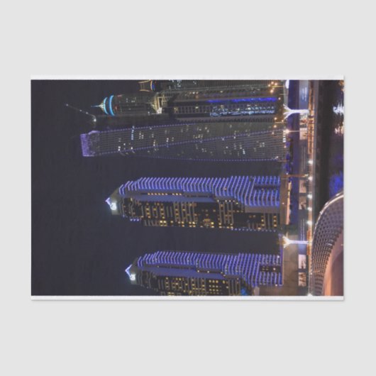 ドバイカヤンタワーat night 薄葉紙 (正面)