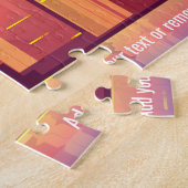 ドバイカラフルの晴れた都市スカイラインイラストレーション ジグソーパズル (側面)