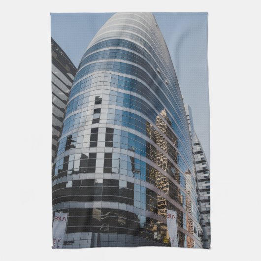 ドバイガラス超高層ビル キッチンタオル (縦)