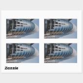 ドバイガラス超高層ビル 長方形シール (シート)