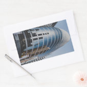 ドバイガラス超高層ビル 長方形シール (封筒)