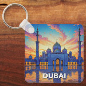ドバイグランドモスクUAEサンセット キーホルダー (正面)