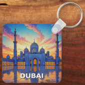 ドバイグランドモスクUAEサンセット キーホルダー (裏面)