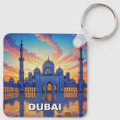 ドバイグランドモスクUAEサンセット キーホルダー (裏面)