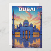 ドバイグランドモスクUAEサンセット シーズンカード (正面/裏面)