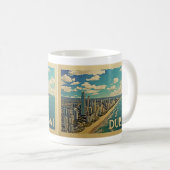 ドバイコーストヴィンテージトラベル コーヒーマグカップ (正面右)