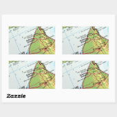 ドバイシティーの地図 長方形シール (シート)