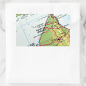 ドバイシティーの地図 長方形シール (バッグ)