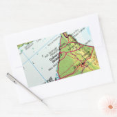 ドバイシティーの地図 長方形シール (封筒)