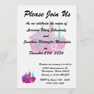 ドバイシティ（テキストなし）ピンクグラフィックトラベルデザイン.png 招待状