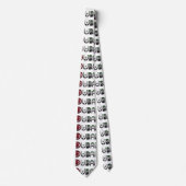 ドバイシティUAE国旗の色タイポグラフィ ネクタイ (正面)