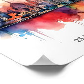 ドバイスカイラインウォールアートモダンウォールアート ポスター (角)