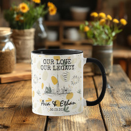 ドバイパーソナライズされたメモリ – ラインアートランドマーク マグカップ