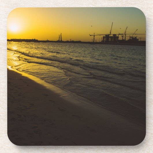 ドバイビーチサンセット コースター (正面)