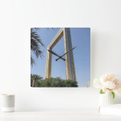 ドバイフレーム建物ザベルパーク スクエア壁時計 (ホーム)