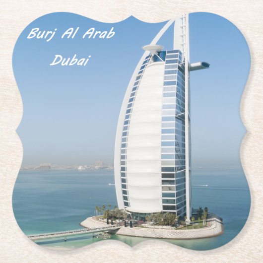 ドバイブルジュアルアラブは豪華で象徴的なホテル ペーパーコースター (正面)