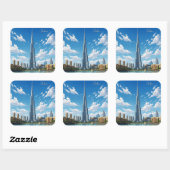 ドバイブルジュアルアラブUAE旅行 スクエアシール (シート)