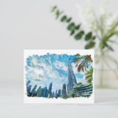 ドバイブルジュカリファパノラマビュー ポストカード (スタンド正面)