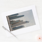 ドバイマリーナ建築 長方形シール (封筒)