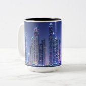 ドバイモダン超高層ビルコーニッシュ ツートーンマグカップ (正面左)