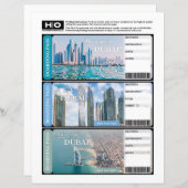 ドバイモックチケットfor旅行とイベント (正面/裏面)