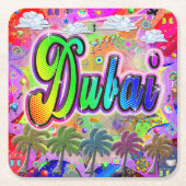 ドバイヴィスタコースタ表現ール スクエアペーパーコースター (正面)