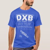 ドバイ国際的エアポートDXB Tシャツ (正面)