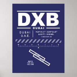ドバイ国際空港 DXB ポスター