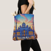 ドバイ大モスク UAE 日没 トートバッグ (クローズアップ)