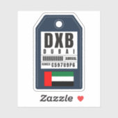 ドバイ搭乗券統一された- Arab Emirates DXB シール (シート)