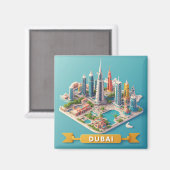 🧲 ドバイ旅行の思い出 UAEの旅の記念品 🌴 マグネット (正面/裏面)