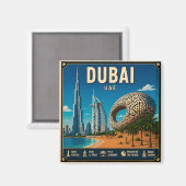 🧲 ドバイ旅行の思い出 UAE 🏜️ マグネット (正面/裏面)